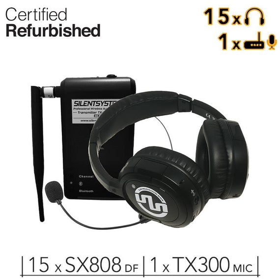 15 SX808 DF Headphones [R] + TX300 Transmitter (mic)