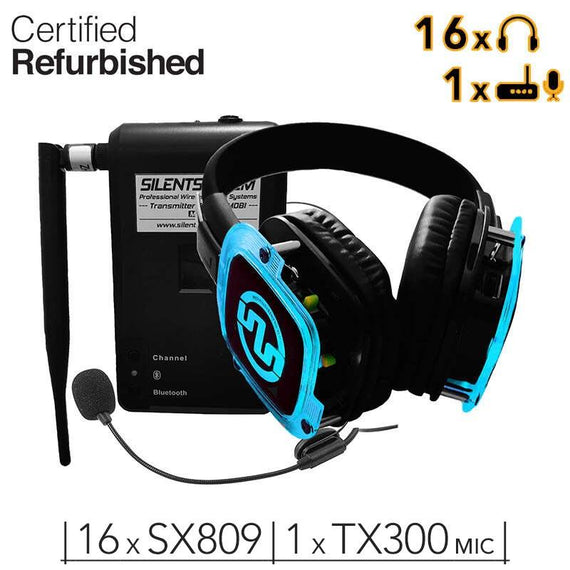 16 SX809 Headphones [R] + Portable Transmitter (mic)