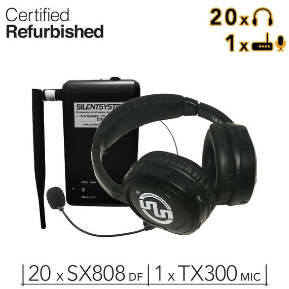 20 SX808 DF Headphones [R] + TX300 Transmitter (mic)
