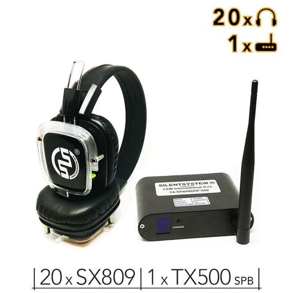 20 SX809 Headphones + TX500 Transmitter