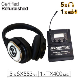 5 SX553 V1 Headphones [R] + TX400 Transmitter (mic)