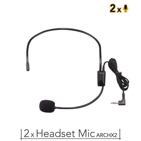 Set 2 ARCHX2 Headset Microphones for TX MOBI